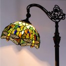 Amber Yellow Dragonfly Floor Lamp Stained Glass Lamp