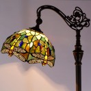 Amber Yellow Dragonfly Floor Lamp Stained Glass Lamp