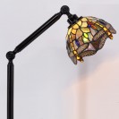 Amber Yellow Dragonfly Torches Stained Glass Lamp