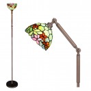 Angle Adjustable Antique Reading Light (Red Green Flowers)