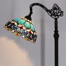 Blue Jewelry Baroque Floor Lamp Stained Glass Lamp