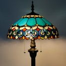 Blue Jewelry Baroque Style Standing Reading Light