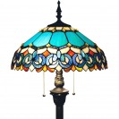 Blue Jewelry Baroque Style Standing Reading Light