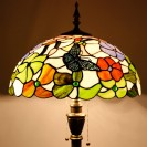 Butterfly Flowers Antique Standing Corner Light