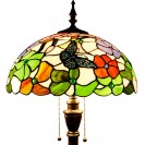 Butterfly Flowers Antique Standing Corner Light