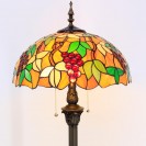 Floor Lamp Stained Glass Red Yellow Grape