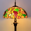 Floor Lamp Stained Glass Red Yellow Grape