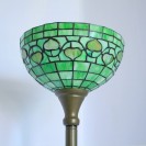 Green Apple Heart Torchiere Stained Glass Torch Lamp