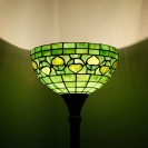 Green Apple Heart Torchiere Stained Glass Torch Lamp