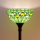 Green Apple Heart Torchiere Stained Glass Torch Lamp