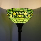 Green Apple Heart Torchiere Stained Glass Torch Lamp