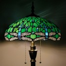 Green Dragonfly Standing Antique Reading Light