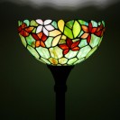 Green Red Flowers Floor Lamp