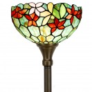 Green Red Flowers Floor Lamp