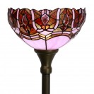 Pink Jewelry Torchiere Stained Glass Torch Lamp