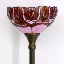 Pink Jewelry Torchiere Stained Glass Torch Lamp