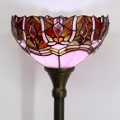 Pink Jewelry Torchiere Stained Glass Torch Lamp