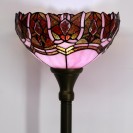 Pink Jewelry Torchiere Stained Glass Torch Lamp