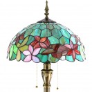 Red Green Flowers Floor Lamp Stained Glass Lamp