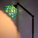 Sea Blue Pearl Floor Torches Stained Glass Lamp