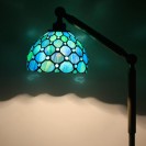 Sea Blue Pearl Floor Torches Stained Glass Lamp