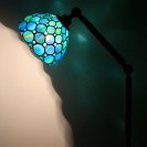 Sea Blue Pearl Floor Torches Stained Glass Lamp