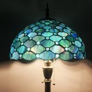 Sea Blue Pearl Stained Glass Lamp