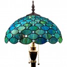 Sea Blue Pearl Stained Glass Lamp