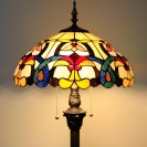 Yellow Brown Baroque Style Standing Reading Light