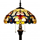 Yellow Brown Baroque Style Standing Reading Light