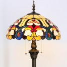 Yellow Brown Baroque Style Standing Reading Light