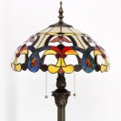 Yellow Brown Baroque Style Standing Reading Light